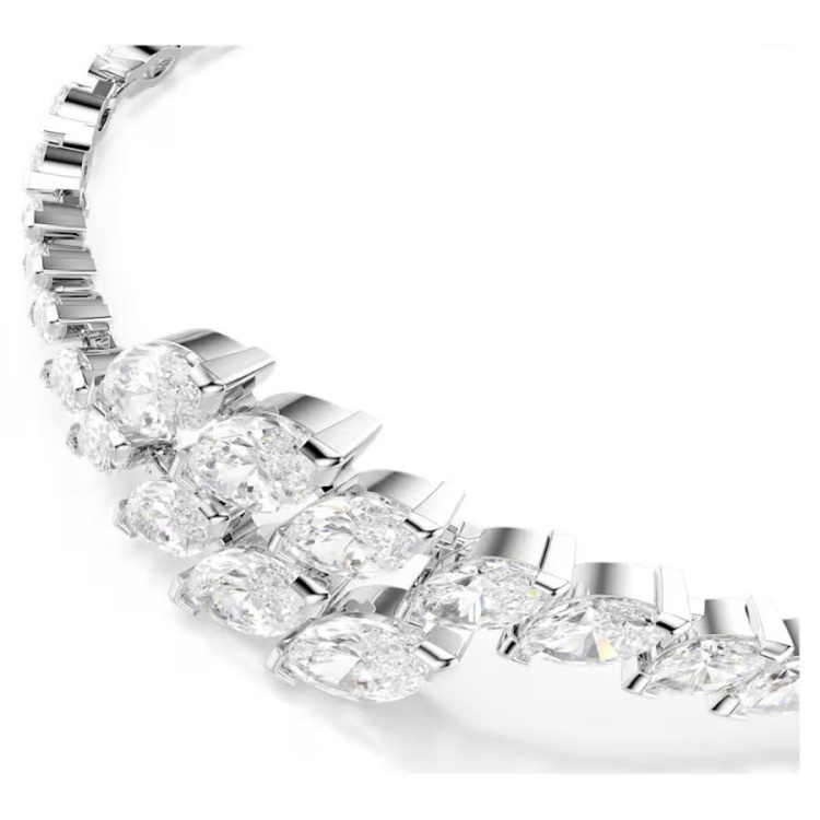 Mesmera set Set (3), Marquise cut, White, Rhodium plated